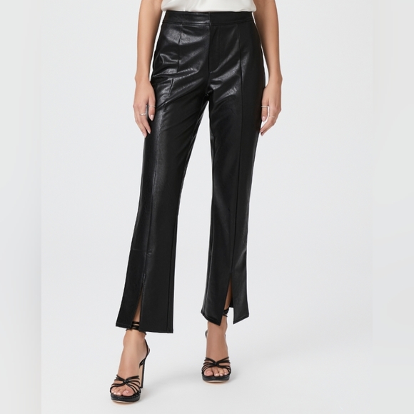 PAIGE Mesa Pant - Black Faux Leather Size 10 women's - Picture 2 of 14